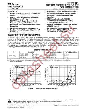 74AVC16374DGVRG4 datasheet  